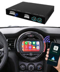 Wireless CarPlay Android Auto Retrofit Kit For BMW Mini Cooper NBT System 2014 To 2018 Upgrade interfaced on dashboard