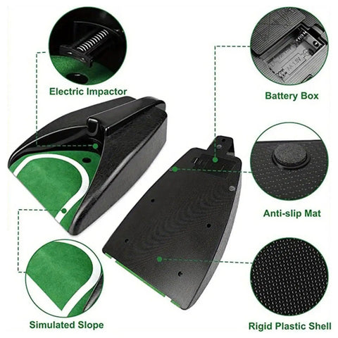 Automatic Golf Putting Cup With Ball Return For Seamless Practice Portable Indoor Outdoor Training Aid compact setup details