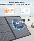 High Efficiency 220W 40V Monocrystalline Foldable Solar Panel for Power Stations RVs Camping and Off Grid Fishing IP67