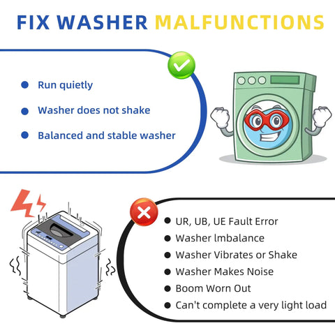 Washer Suspension Rods Replacement DC97-16350T For Samsung Washers, Easy Install Dampers To Cut Noise, Stop Drum Vibration
