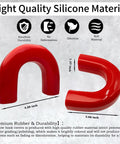 Red Tow Hook Cover for 2020 to 2026 GMC Sierra 2500 3500 HD Tow Hitch Cover, Custom Fit Truck Accessory, dimensions labeled