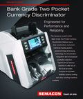 High Volume Bank Note Sorter And Counter With Two Pocket Currency Discriminator, 1000 NPM Rate, detailed front view
