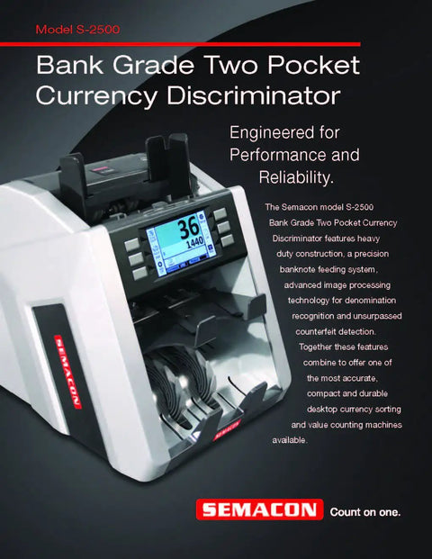 High Volume Bank Note Sorter And Counter With Two Pocket Currency Discriminator, 1000 NPM Rate, detailed front view