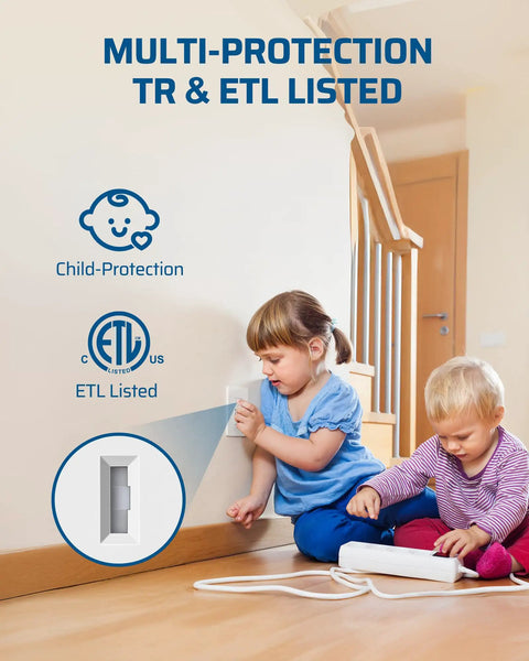 Children using a 15Amp Gfci Outlet With Usb Ports, Type A And Type C Charging Hub, Pack Of 2, ETL Certified Robust Safety Receptacle.