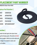 Must Have Dryer Repair Kit For Neptune 3000 5000 9000 Series Includes Drum Roller Kit Idler Pulley Tumbler Bearings And 91 5/8 Inch Drum Belt