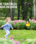 Upgrade Your Drone Game With This Awesome Universal Claw Grabber for DJI Drones carrying a rubber duck toy above a child.
