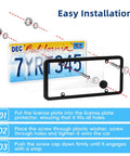 Unbreakable License Plate Covers With Screws, Impact Resistant ABS Front And Rear Protectors, Clear Shield for installation