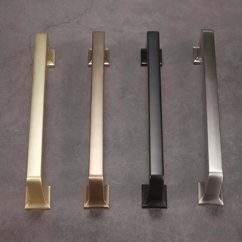 Solid Matte Black Cabinet Pulls Ten Pack Five Inch Center To Center Drawer Handles Modern Kitchen Cupboard Hardware in four finishes