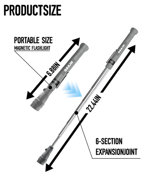 Telescoping Magnetic Pickup Tool With Three LED Lights, Pocket Clip Magnet Flashlight, Handy DIY Gadget For Men And Women, Great Gift For Dad Husband Son Or Wife, Cool Gadget Stocking Stuffer For 2025