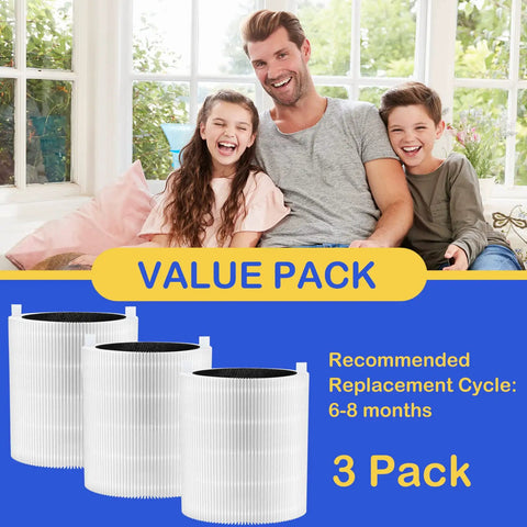 311 HEPA Replacement Filters 3 Pack For Blue Pure 311 Air Purifier And Auto 2 In 1 Filtration System With True HEPA Pre Filter