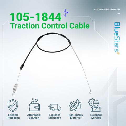 Traction Control Cable For Toro 22 Inch Recycler Lawn Mower With Personal Pace Self Propelled Rear Drive Beefy 47 Inch Cable And 35.5 Inch Conduit Replaces 1051844 Fits 2002 2009 Models Stens 290-927 Rotar Compatible black cable