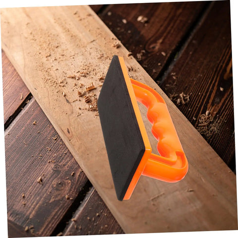 Pro Grade Table Saw Safety Push Block For Woodworking, Durable Orange Push Blocks For Workshops on wooden surface