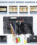 Car Stereo Wiring Harness Kit With 16 Pin ISO Connector 10/20 Pin RCA Back Up Camera Adapter and GPS Antenna Cord for Android Radios