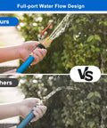 Comparison of Heavy Duty Garden Hose Shut Off Valve 3/4 GHT Quick Shut Off Ball Valve with and without full-port water flow design