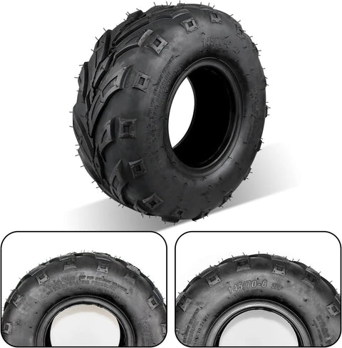 145/70-6 Mini Bike Tires Tubeless Replacement For Coleman CC100X CT100U KT196 GMB100 Baja Doodle Bug DB30 Motovox RT100 And More