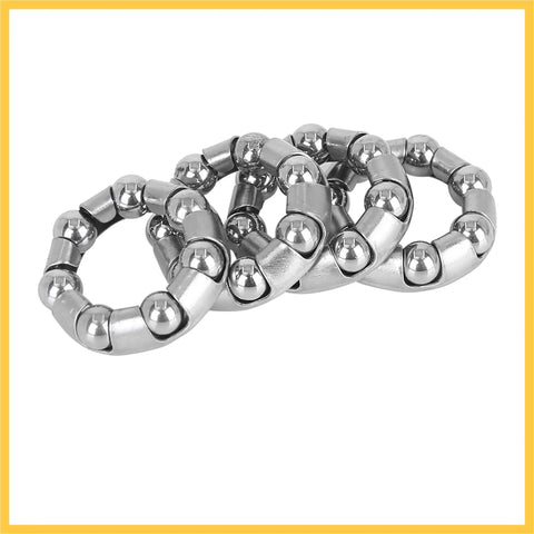 12 Pack Ball Bearing Retainers for Bike Crank and Wheel 20.5mm Outer Diameter 13mm Inner Diameter 7 Balls Steel Cage Replacement Part