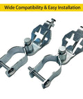 Heavy Duty T Post Gate Hinge Kit For 1-5/8 Inch Chain Link Fence Gate Posts Galvanized Steel Easy Install Hardware Built To Last For Farm Garden And Backyard Gates Durable Construction For Long Lasting Use.