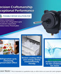 Evaporator Fan Motor Assembly For Refrigerator Replacement Pro Grade DC 12V 1A Four Wire Four Pin Connector in packaging
