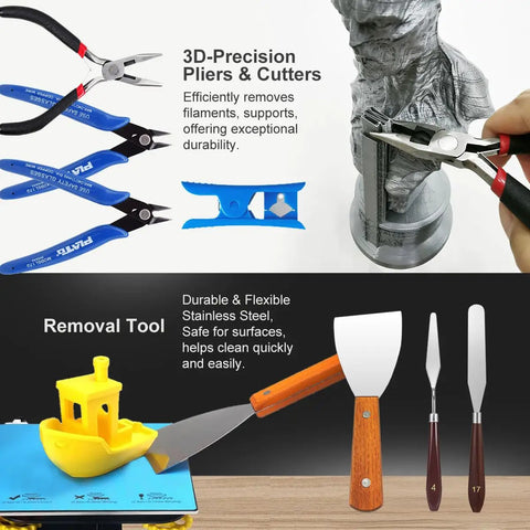 Goes Hard 82 Piece 3D Printer Tool Kit With Rugged Carry Case For Nozzle Sweeping Print Removal And No Sweat Daily Repairs Brushes Needles Cutter