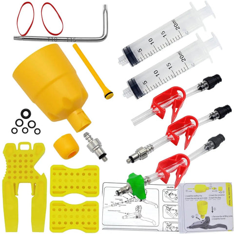 Bike Brake Bleed Kit For SRAM DB4 DB6 DB8 Maven Motive Series Mineral Oil Hydraulic Disc Brake Tool Set components displayed