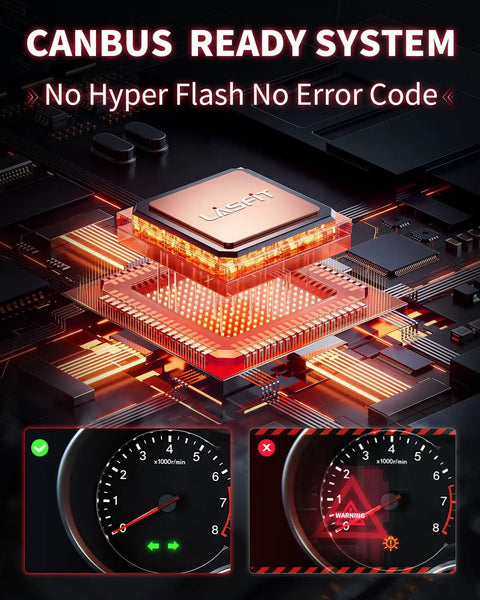 CANBUS ready system for Ultra Bright 921 912 LED Back Up Light Bulbs, no hyper flash, no error code, circuit board graphic.