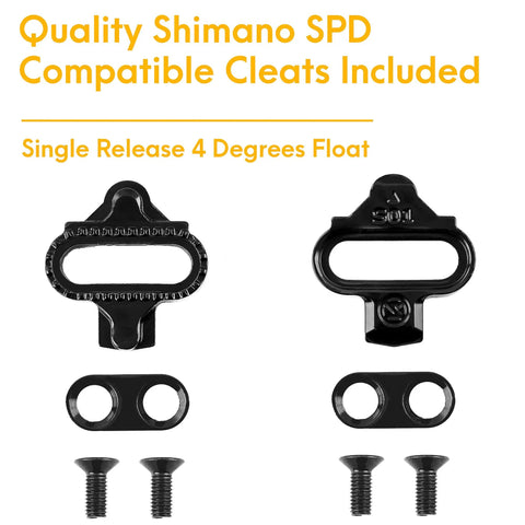 SPD Pedal Adapters For Peloton Turn Look Delta Pedals Into SPD Toe Clip Cages With Cleats Included, black components