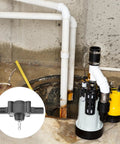 No Sweat Self Priming Drill Transfer Pump For Water And Fluids Portable Lightweight Plastic Tool in basement setup.