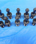 Top Shelf CAT40 MAS1 Retention Knobs And Pull Studs 10 Piece Set for CNC mill, heavy-duty black pull studs on blue surface.