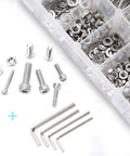 660 Piece Nuts And Bolts Set For M3 M4 M5 Stainless Steel Hardware Assortment Kit with rust resistant threads