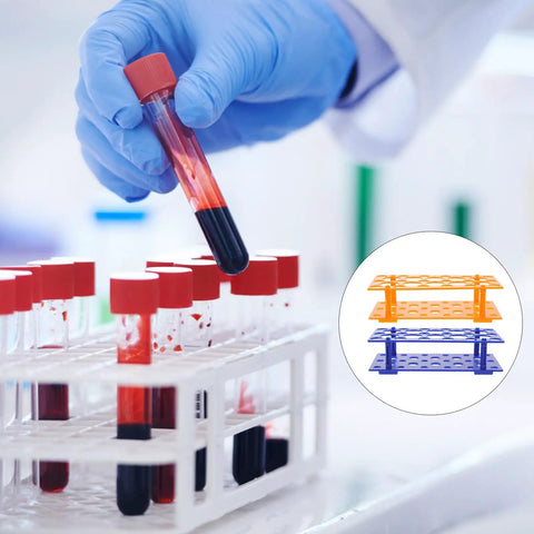 Two Piece Detachable Centrifuge Tube Holder Rack For 15ml And 50ml Tubes With 18 Hole And 10 Hole Configurations, Durable Plastic