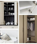 Pair Of 175 Degree Frameless Soft Close Cabinet Hinges With Hidden Hydraulic Lazy Susan Function For Corner Cabinets And Wardrobes