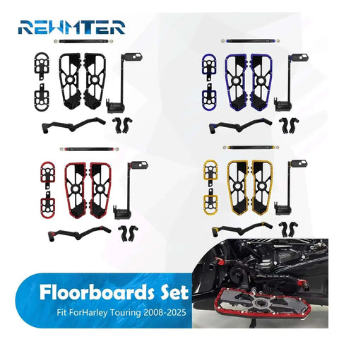 Yellow Floorboards Footpeg Shifter Brake Lever Kit For 14 Up Driver And Passenger Footrests Set with multiple color options