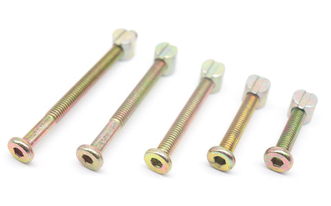 Crib And Bunk Bed Screws Kit You Need 100 Pcs M6 Hex Socket Bolts 35mm 45mm 55mm 65mm 75mm Plus Barrel Nuts In Clear Storage Box