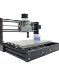 DIY 3 Axis CNC Router Kit With GRBL Control for desktop engraving, aluminum frame, 18x10x4.5 cm work area, side view