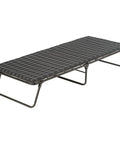 ComfortSmart Big And Tall Camp Cot With Plush Mattress Pad, Foldable Steel Frame Bed with coil suspension, side view