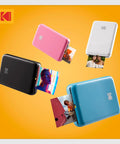 Step Instant Smartphone Photo Printer On The Go Portable Mini Color Wireless Printer For iOS And Android Bluetooth Printing From Your Phone With Zink 2x3 Sticky Back Photos And Free Editing App White, displayed in multiple colors.