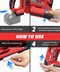 How to use Straight Shooter Cordless Brad Nailer And Staple Gun Pack Includes Two Thousand Nails For Fast Carpentry And Diy Fixes.