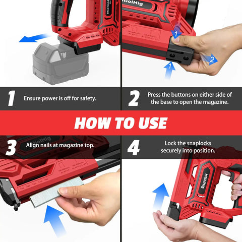 How to use Straight Shooter Cordless Brad Nailer And Staple Gun Pack Includes Two Thousand Nails For Fast Carpentry And Diy Fixes.