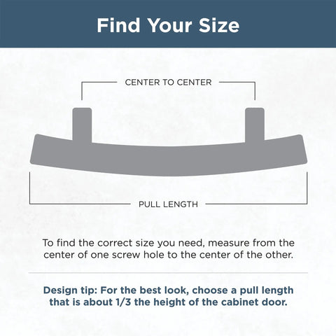 Find your size diagram for Modern Gold Cabinet Handles And Drawer Pulls For Kitchen Cupboards And Dressers.