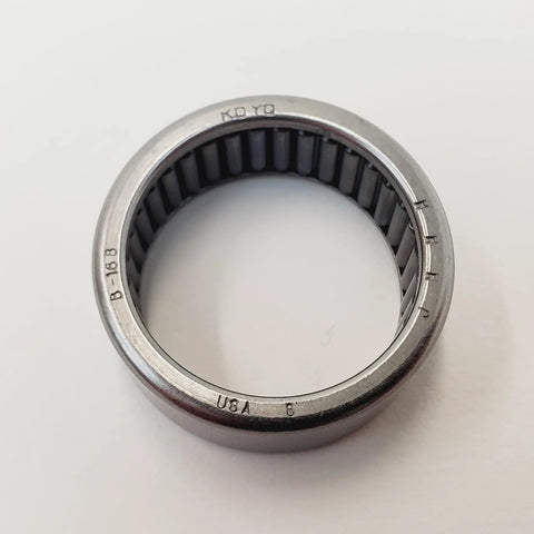 Inner camshaft needle roller bearing, silver metal, front view with visible needle rollers