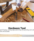 Front view of a 22mm HSS roughing gouge lathe chisel with wooden handle.