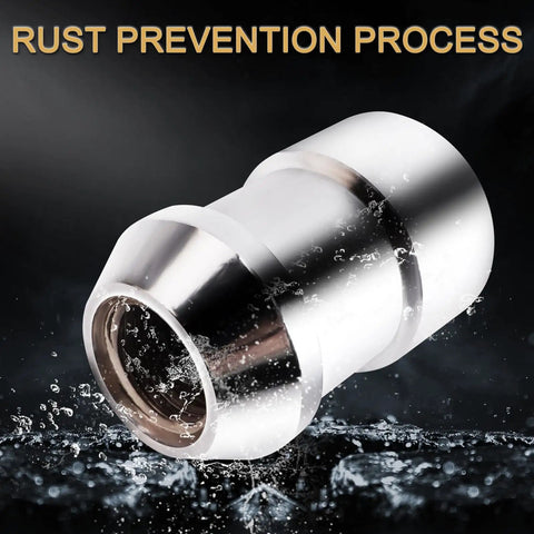Slick Chrome Wheel Lock Nut Kit Featuring M12x1.5 Threads and 60 Degree Cone Seat with rust-resistant finish in water.