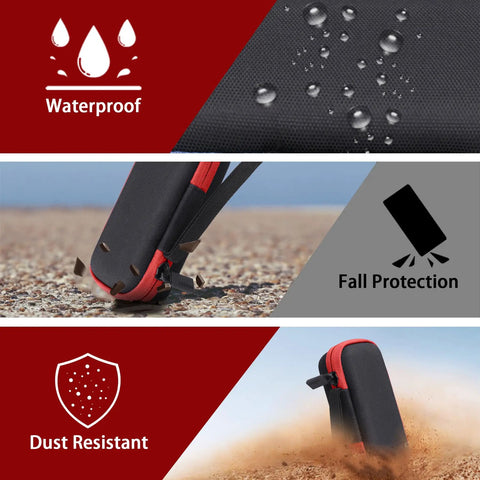 Rock Solid Kickass Hard Eva Protective Case For Bosch Glm100-23 And Glm165-40 Laser Distance Meters That Keeps Your Gear Safe From Drops And Dust While Rolling Around The Job Site With A Tight Red Zipper