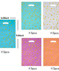 25 Party Favor Bags For Kids Birthday Parties With Star Pattern In 5 Colors, Durable Reusable Goodie Bags For Candy Treats