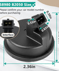 Heavy Duty 2 Pack Rear Hub Bearing And Abs Speed Sensor 58980B2050 size and interface view with dimensions for Kia Soul upgrade.