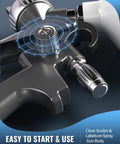 Pro Grade Gravity Feed Air Paint Sprayer Gun Kit featuring clear scales and labels for easy use on heavy-duty painting jobs.