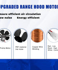 Replacement Range Hood Fan Motor Kit For NuTone LL6300 RL6100 And Similar Hoods With 99080492 Motor Bracket And Blade Display