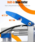 Close-up of built-in hose cutter in 2 In 1 Bike Hydraulic Brake Tool Kit With Needle Driver And Hose Cutter Pro Grade Aluminum Alloy Build