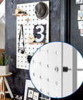 Pegboard Mounting Hardware Kit With 72 Pieces 24 Sets Of Screws Spacers And Washers For One Quarter Inch And One Eighth Inch Pegboards in use