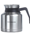 Stainless steel Thermal 1L Coffee Carafe with Brew Through Lid and easy pour spout, fits most drip coffee makers home barista accessory